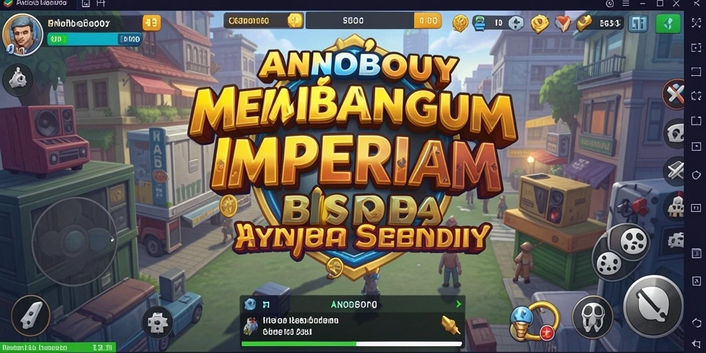 Screenshot menunjukkan pemain membangun bisnis dalam ANOBOY.