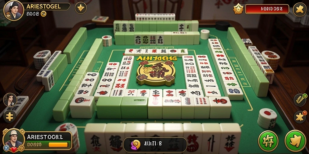 Gameplay seru ARIESTOGEL menunjukkan keseruan bermain Mahjong.