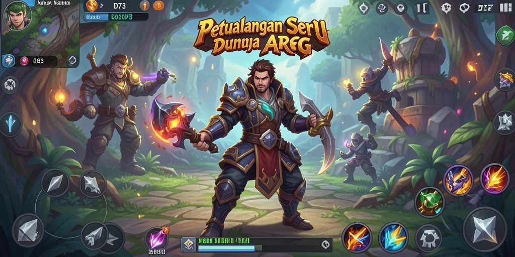 Tampilan aksi seru dalam gameplay ARPG D73.