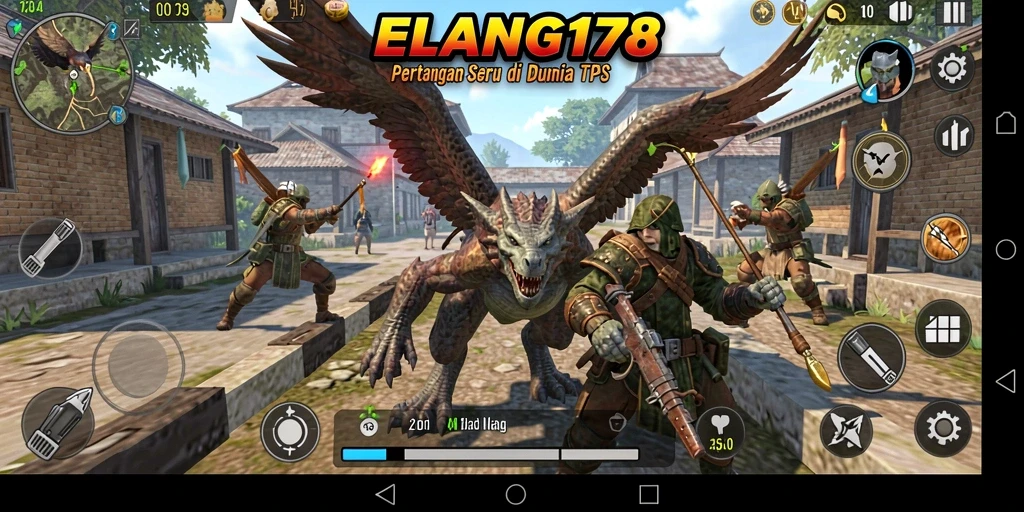 Screenshot utama ELANG178 menampilkan aksi seru dalam gameplay TPS.