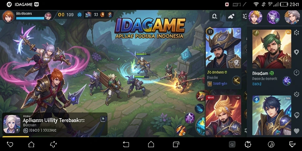 Screenshot IDAGAME menampilkan berbagai fitur aplikasi Utility yang user-friendly.