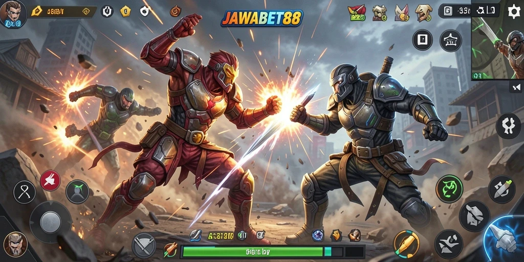 Tampilan gameplay JAWABET88 yang penuh aksi dan seru.