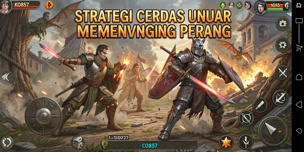 Tampilan seru gameplay strategi di KO857 dengan pertempuran seru.