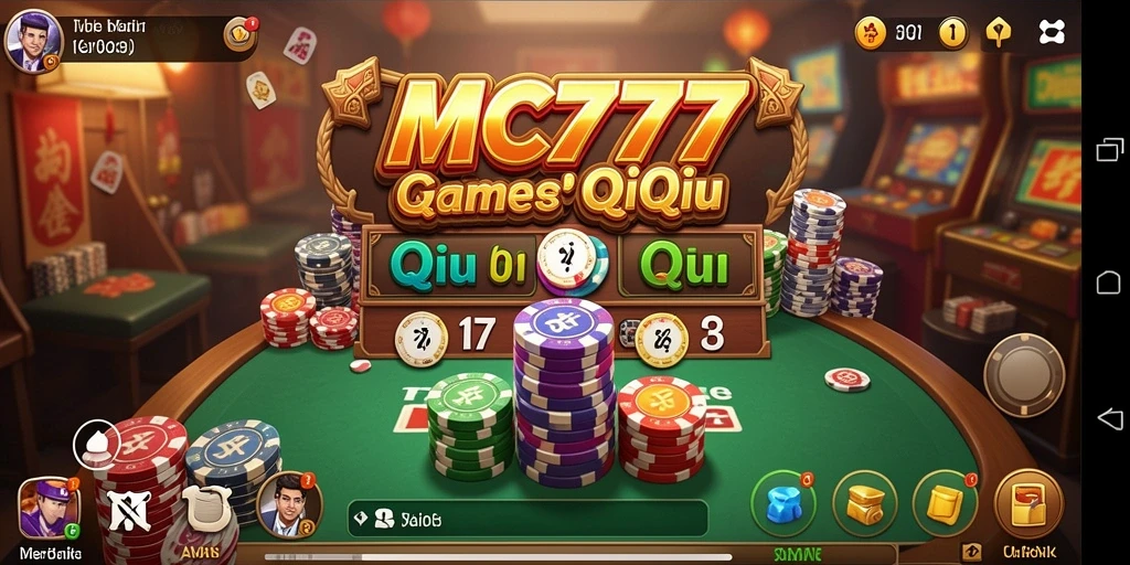 Tampilan dari gameplay QiuQiu yang menarik dan interaktif.