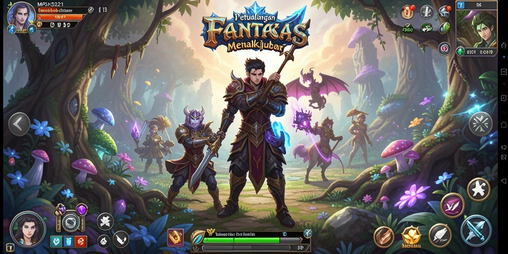 Tampilan gameplay menarik dari MPO1221 dengan aksi petualangan RPG.