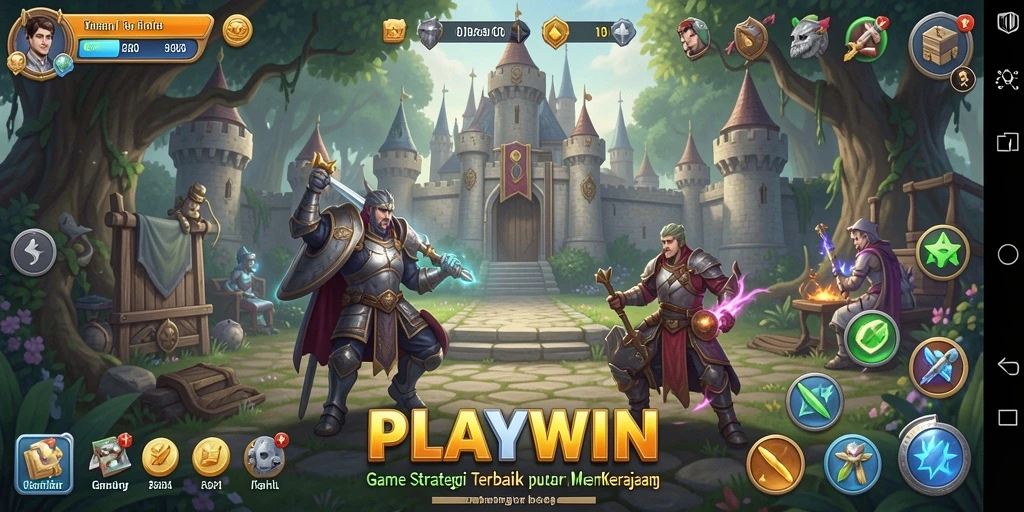 Tampilan gameplay seru dalam strategi membangun kerajaan.