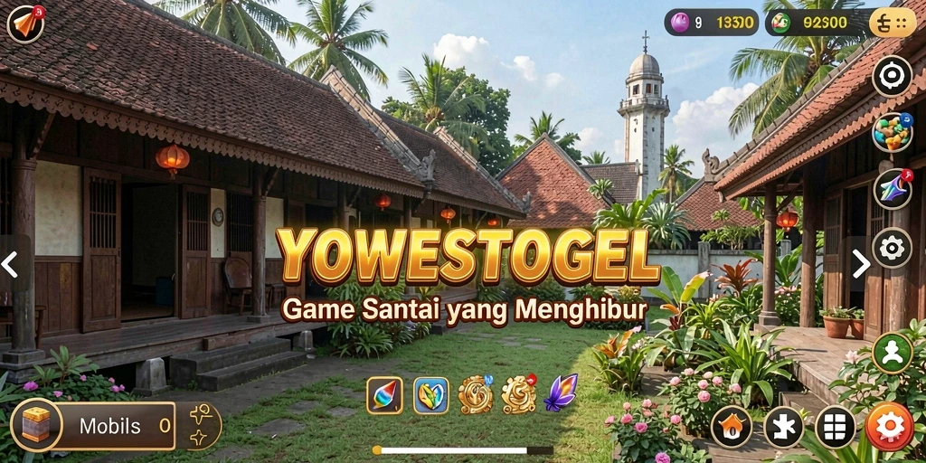 Tampilan gameplay seru dari YOWESTOGEL dengan warna yang cemerlang.